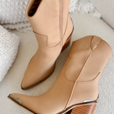 Metallic Tip Toe Western Boots