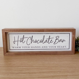 Hot Chocolate Bar Whitewash Sign
