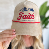 Faith Can Move Mountains Corduroy Trucker Hat