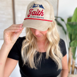 Faith Can Move Mountains Corduroy Trucker Hat