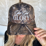 Give God Glory Camo Trucker Hat