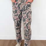 Camo Wide Leg Utility Denim Pants