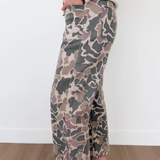Camo Wide Leg Utility Denim Pants