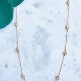 Station CZ Dainty Necklace