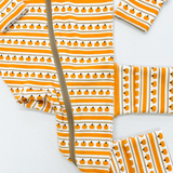 Pumpkin Stripe Romper