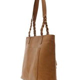 Alex Tan Braided Handle Tote