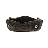 Black Straw Mini Crossbody