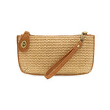 Tan Straw Mini Crossbody