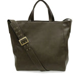 Alma Buckle Tote-Dark Moss