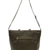 Alma Buckle Tote-Dark Moss