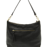 Winnie Black Woven Hobo