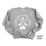 Kids Land of 10K Lakes Grey Crewneck