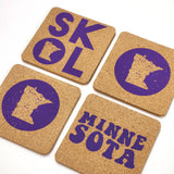 Minnesota Football Cork Coaster Set