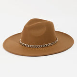 Chain Band Fedora Hat
