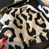 Leopard Print Satin Scarf