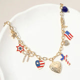 Chunky USA Charm Necklace