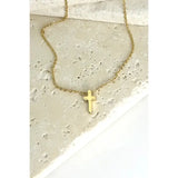 Classic Gold Mini Cross Necklace