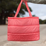 Coral Puffer Tote - Essentials