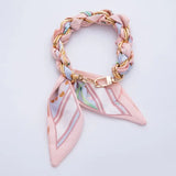 Silk Textile Knot Bag Charm Keychain