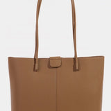 Faux Leather Rope Handle Tote Bag