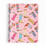 Western Cowgirl Boots Spiral Notebook