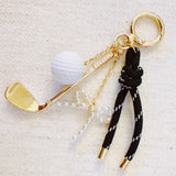 Tee Off Gold Bag Charm