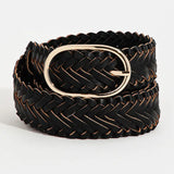 Braided Faux Leather Belt