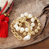 Chunky Chain and Large Beads Bracelet