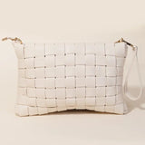 Faux Leather Basket Weave Bag