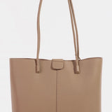 Faux Leather Rope Handle Tote Bag