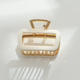 Vera Ivory Gold Metal Claw Clip