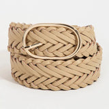 Braided Faux Leather Belt