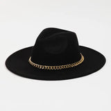 Chain Band Fedora Hat