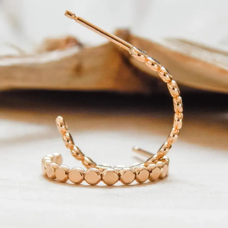 Pebble Hoop Earrings