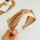 Woven Straw Twist Knot Headband