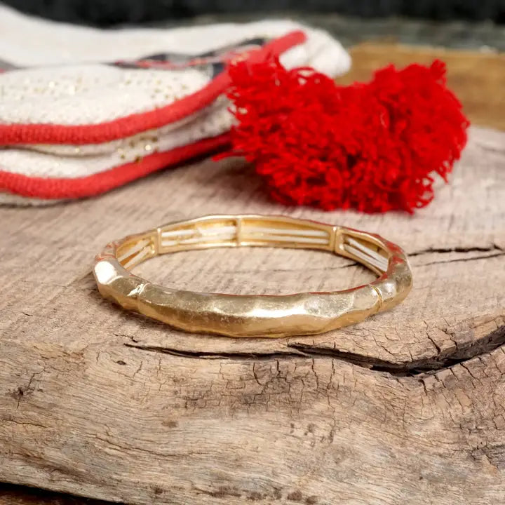 Boho Stretchy Raw Textured Bracelet