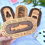 Fish Mini Travel Cribbage Board