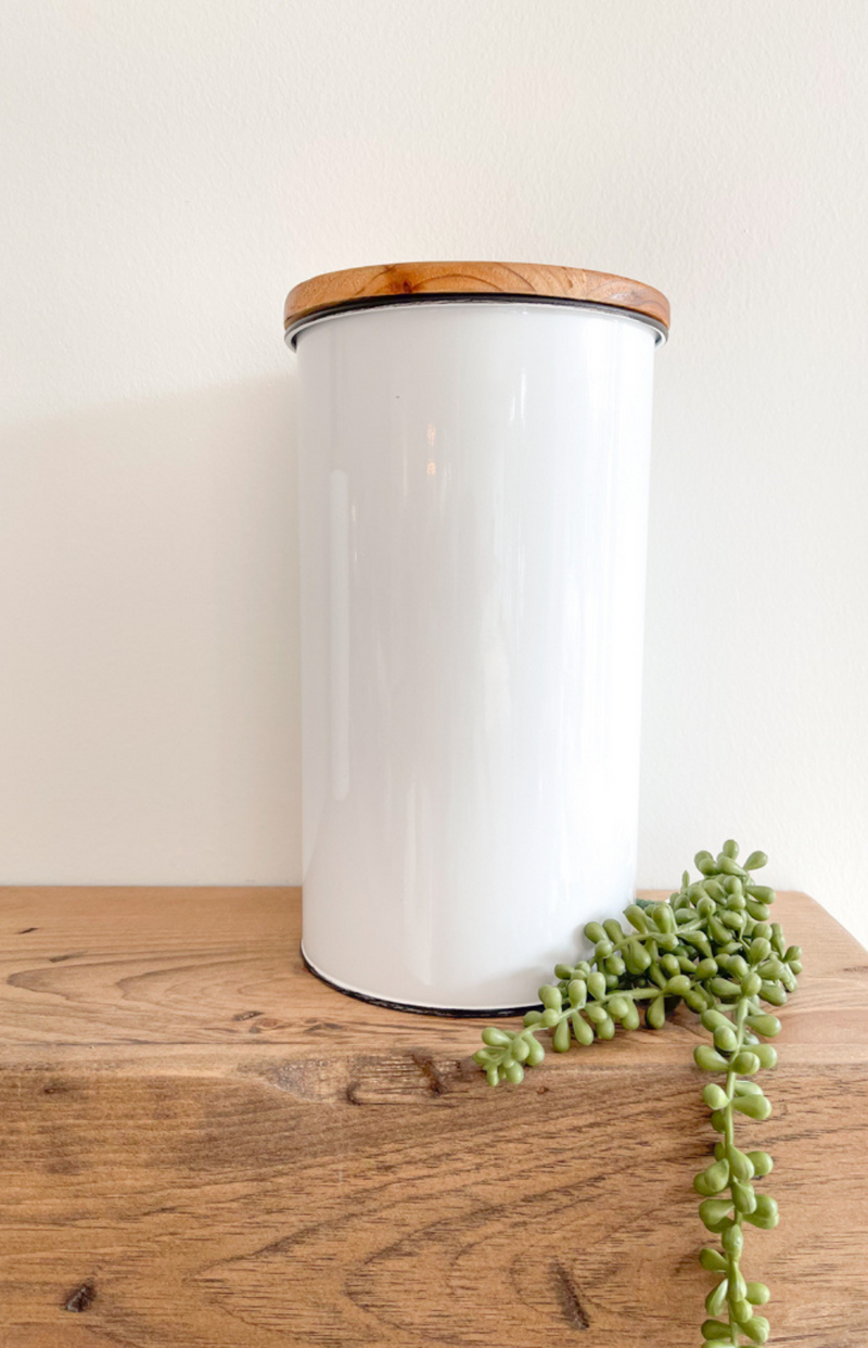 Beckett Canister w/ Wood Top
