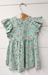 Roses Butterfly Sleeve Dress