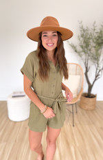 Dolly Collared Short Sleeve Romper
