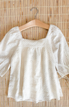 Girls Natural Square Neck Top