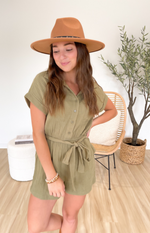 Dolly Collared Short Sleeve Romper