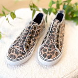 Girls Natural Leopard Sneakers