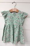 Roses Butterfly Sleeve Dress