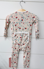 Macaroon Floral Ruffle Coverall