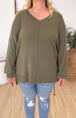 Sydney Olive Sweater [S-3XL]