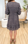 Lilly Pattern Long Sleeve Dress