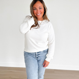 Ivory Mini Waffle Knit Top