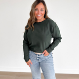 Green Dolman Sleeve Sweater