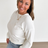 Ivory Mini Waffle Knit Top